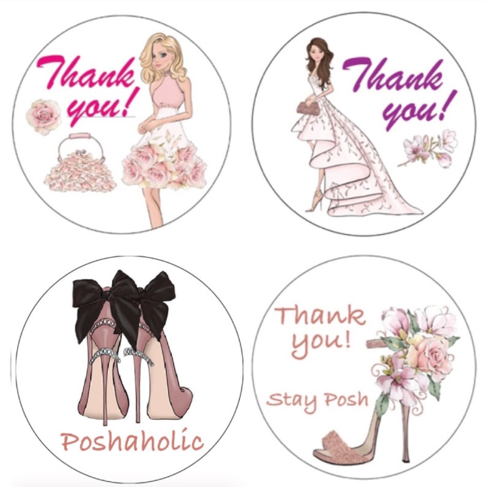 x72 Posh Stickers Posh Love Thank you Fashion Girls Stickers